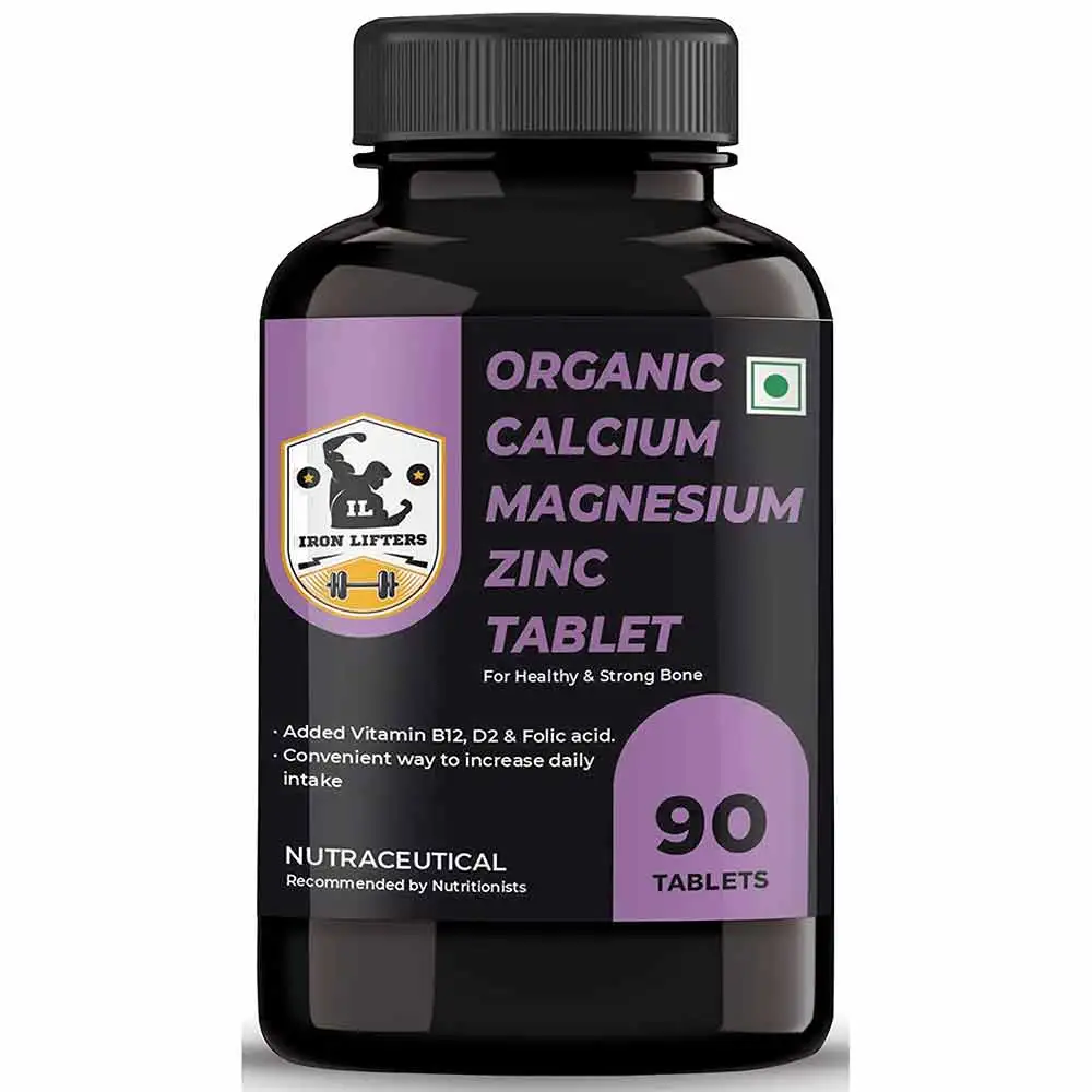 IRON LIFTERS Organic Calcium Magnesium & Zinc,  90 tablet(s)  Unflavoured