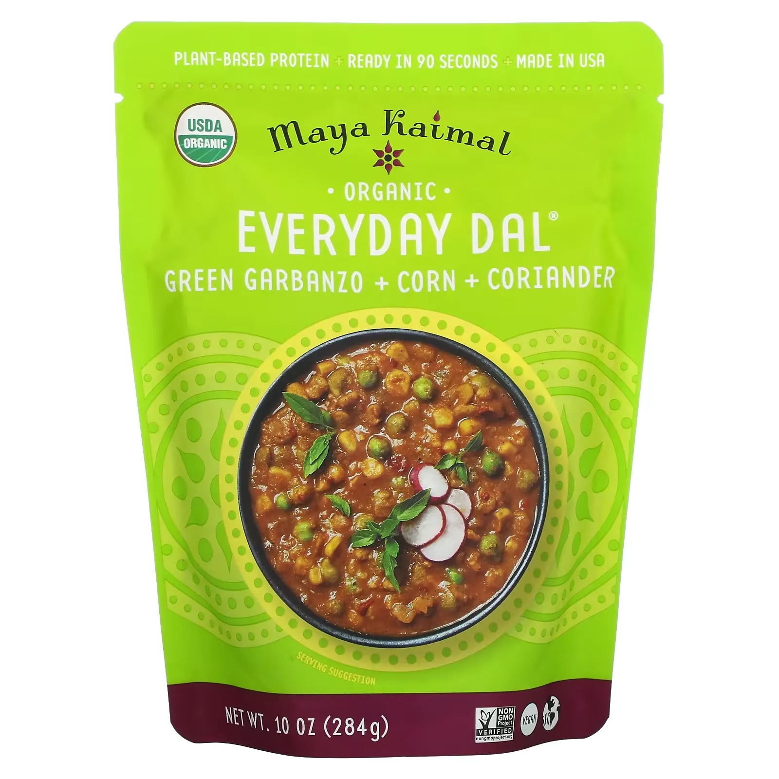 Organic Everyday Dal, Green Garbanzo + Corn + Coriander, 10 oz (284 g)