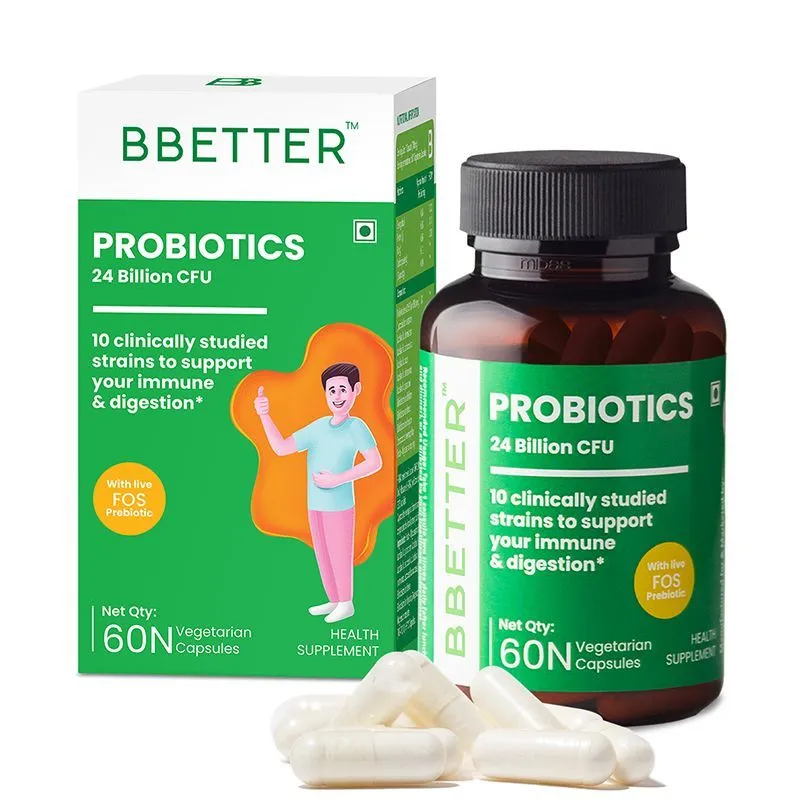 BBETTER Probiotics 24 Billion Cfu - Veg Capsules