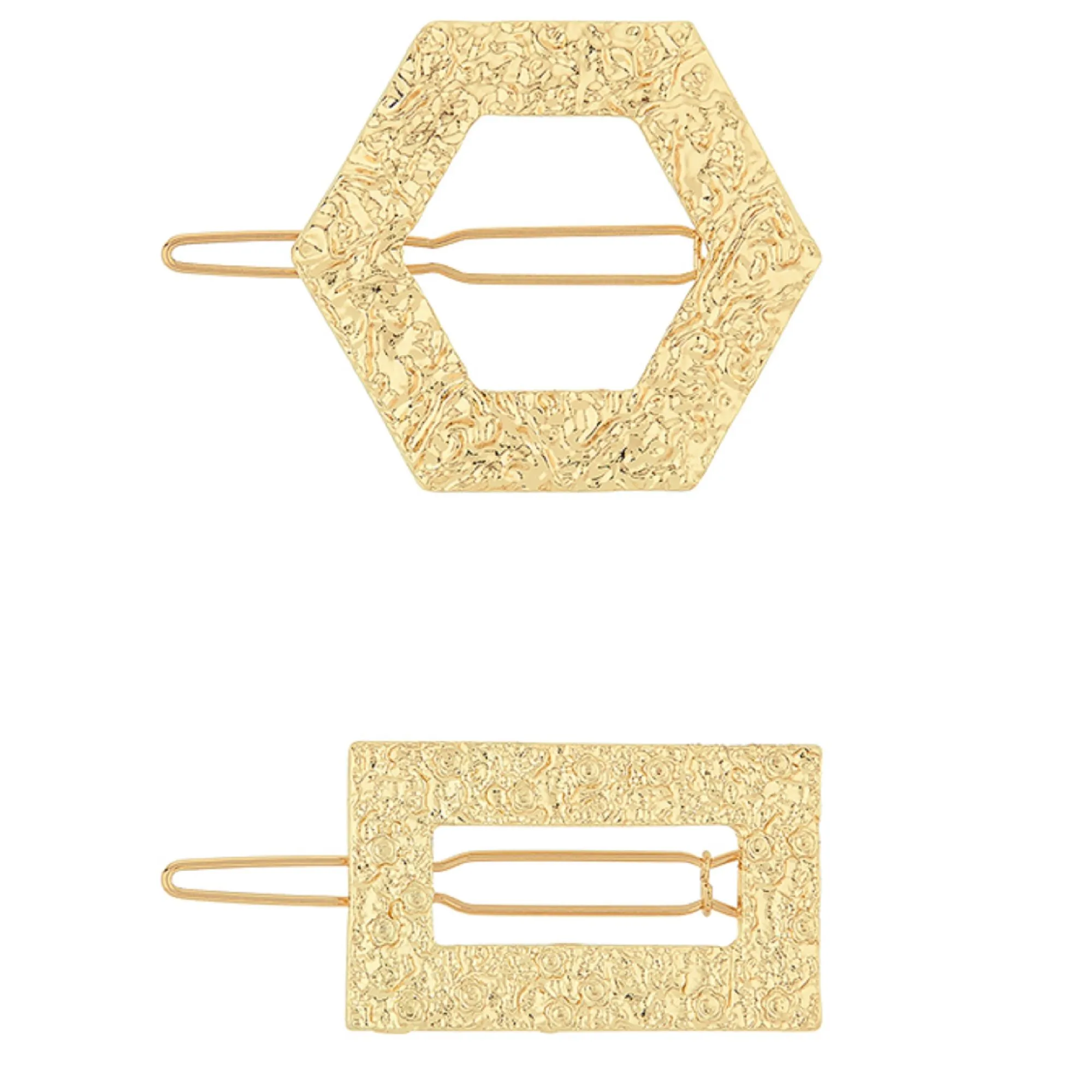 Accessorize London Hammered Metal Hair Clips