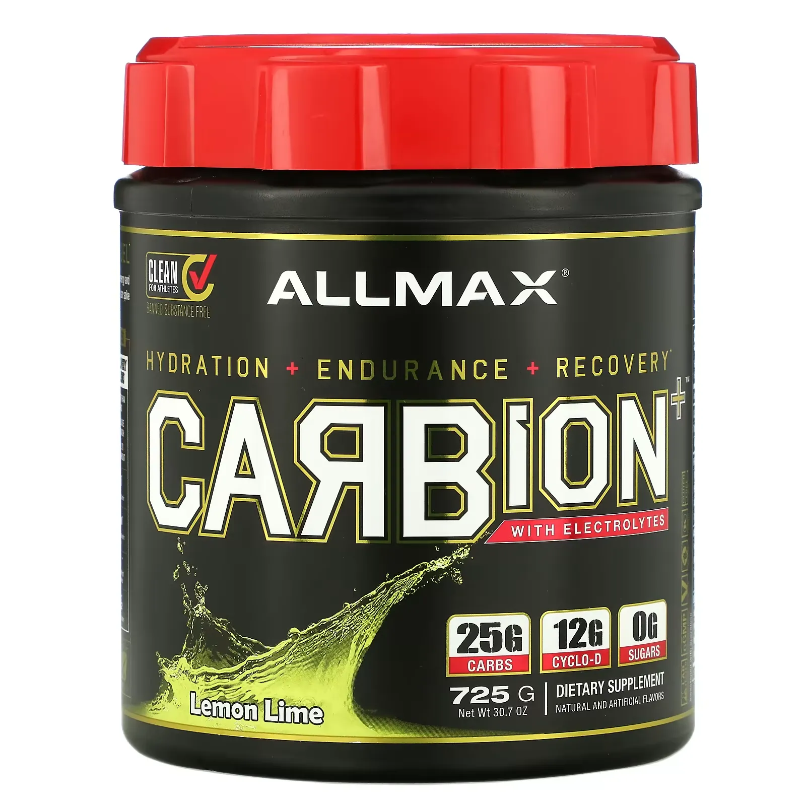 CARBion+ with Electrolytes, Lemon Lime, 30.7 oz (725 g)