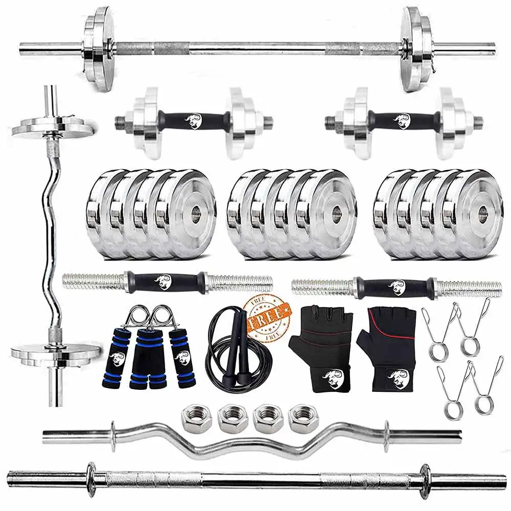 BULLAR 20 kg Chrome Plated Steel Home Gym Set