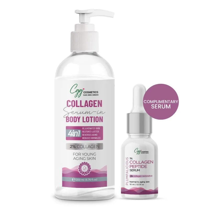 CGG Cosmetics 2% Collagen Serum In Body Lotion With Free Sample Of 1% Collagen Serum