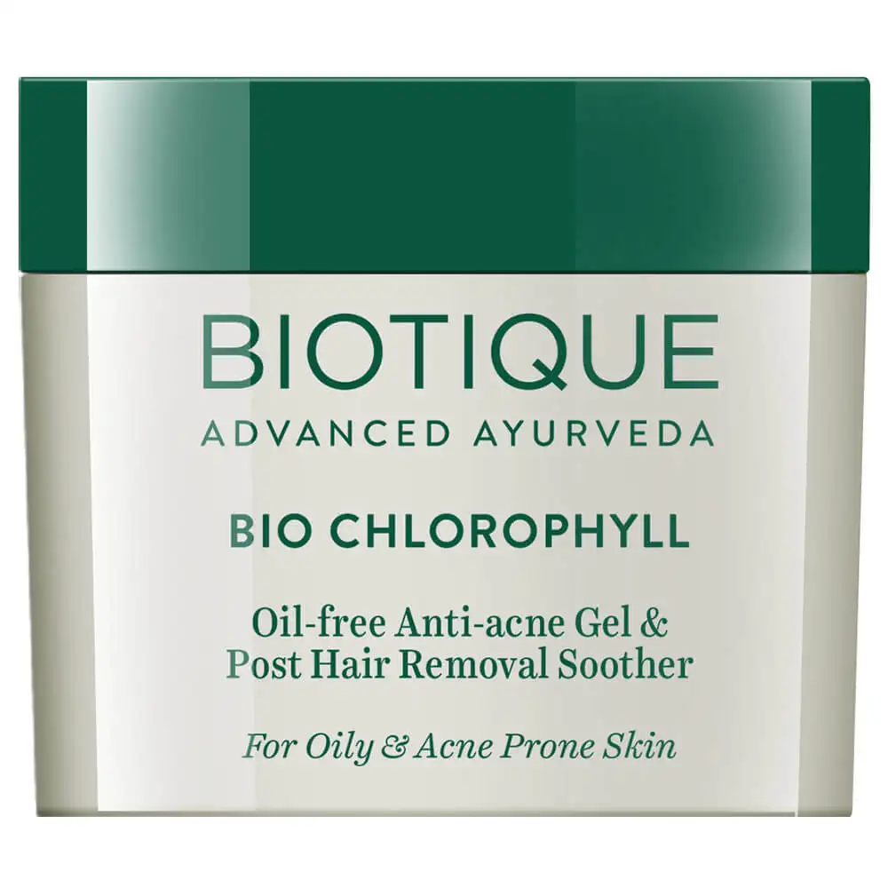 Biotique Bio Chlorophyll,  50 g  Oil Free Anti Acne Gel & Post Hair Removal Soother