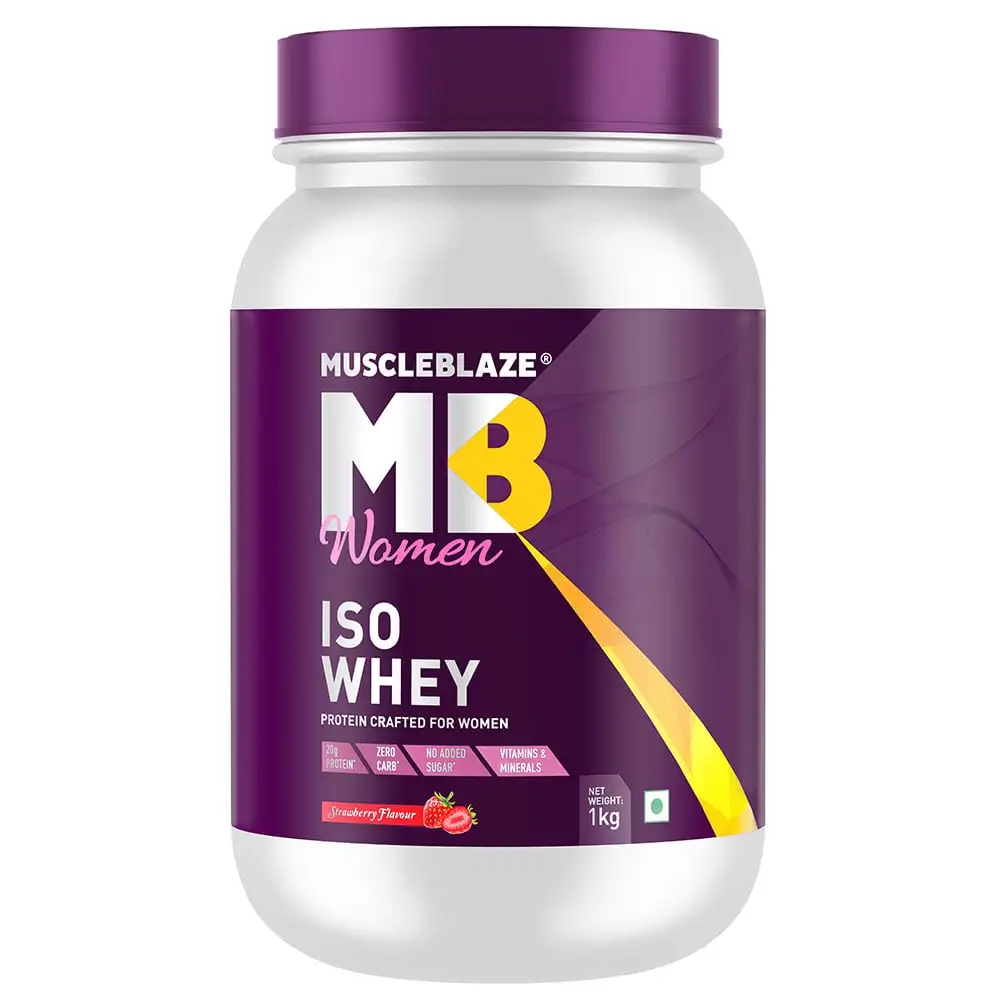 MuscleBlaze Iso-Whey Women Protein,  2.2 lb  Strawberry