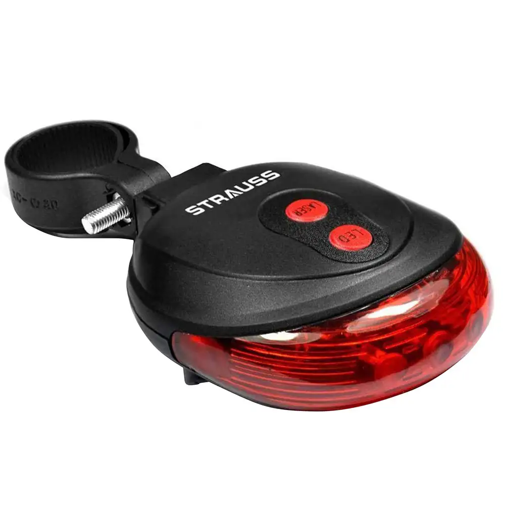 Strauss Bicycle Flash Tail Light with Laser,  Black