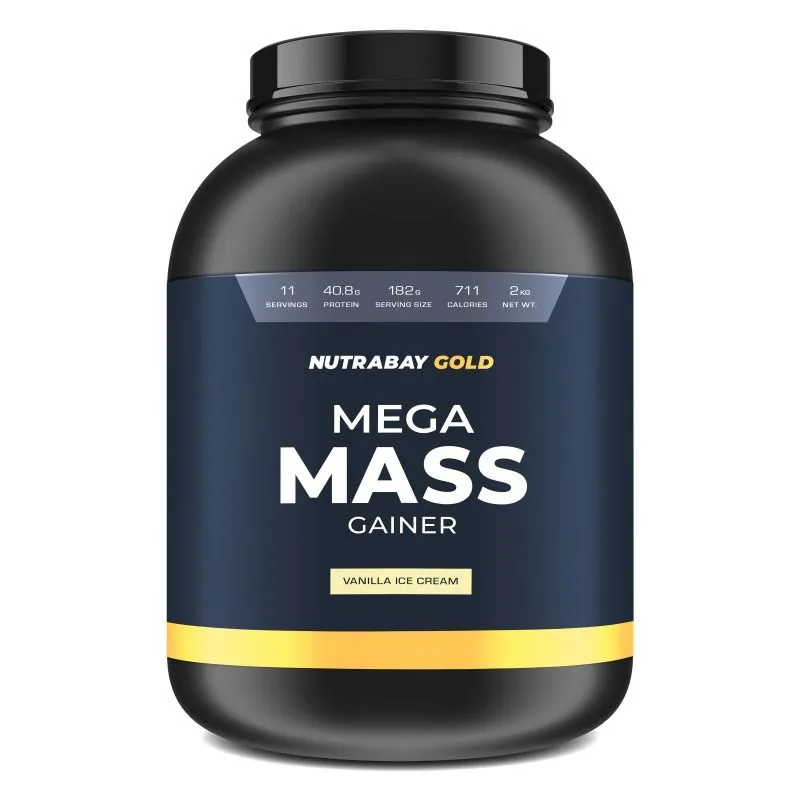 Nutrabay Gold Mega Mass Gainer - Vanilla Ice Cream