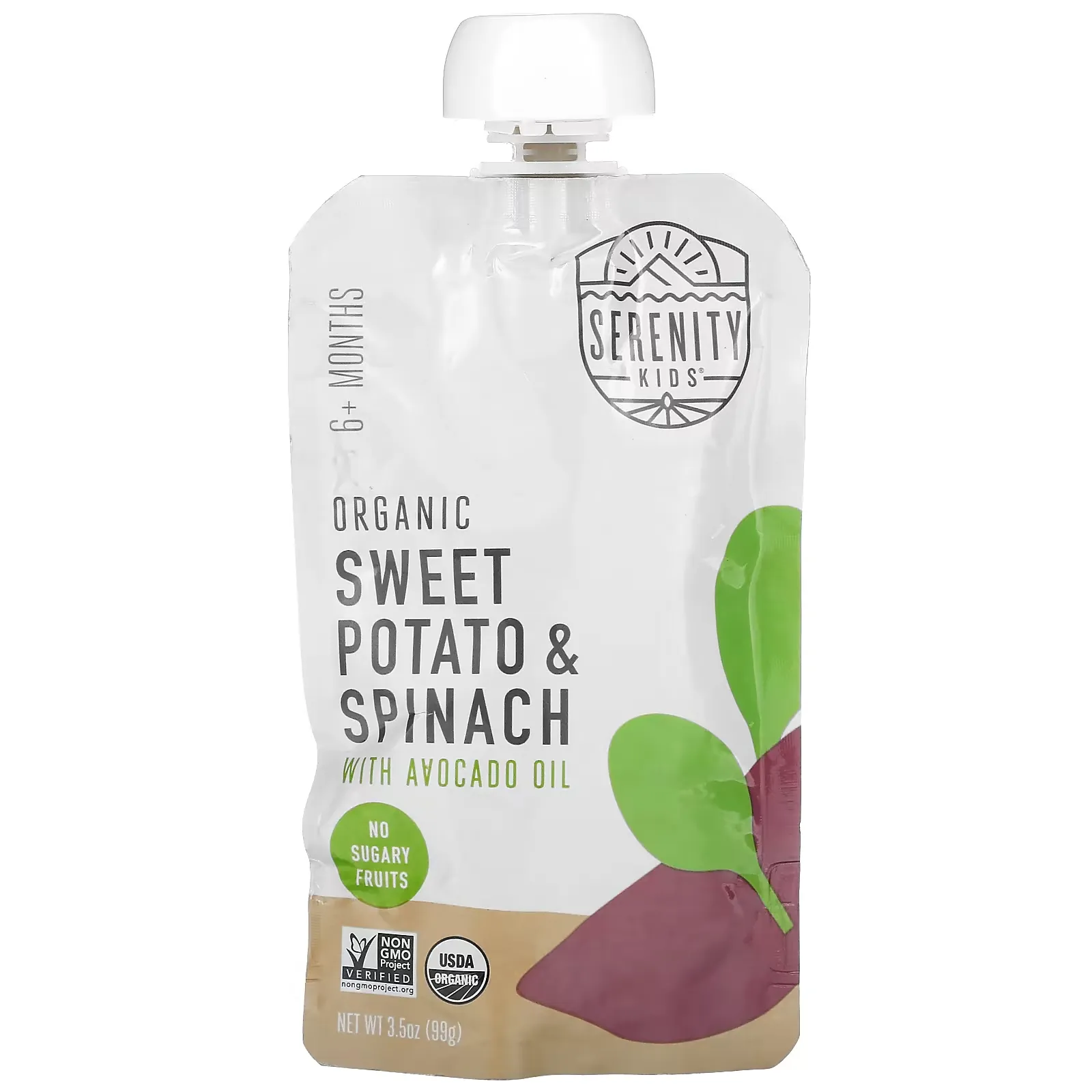 Organic Sweet Potato & Spinach with Avocado Oil, 6+ Months, 3.5 oz (99 g)