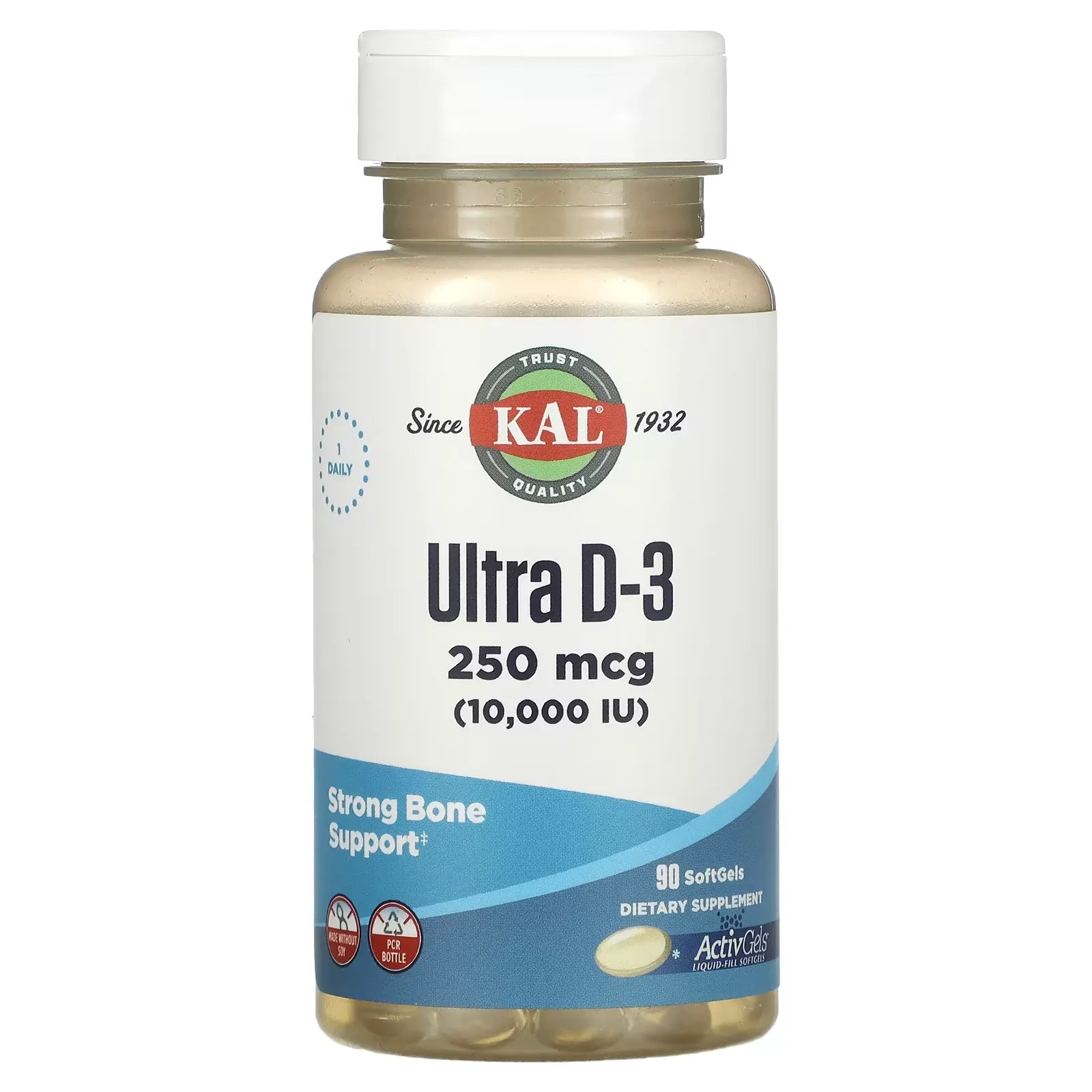 Ultra D-3, 250 mcg (10,000 IU), 90 Softgels