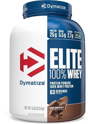 Dymatize Elite Whey Protein, Rich Chocolate 5 lbs