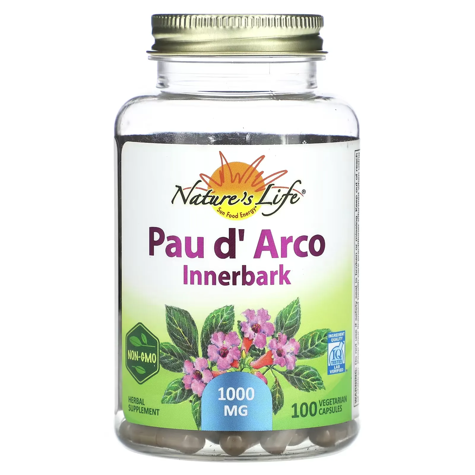 Pau d' Arco, Innerbark, 500 mg, 100 Vegetarian Capsules