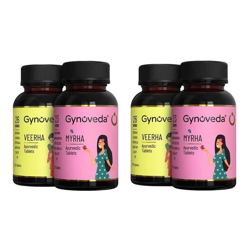 Gynoveda Myrha & Veerha Pcos Pcod Ayurvedic Medicine For Heavy & Early Periods