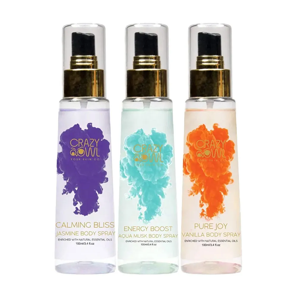 Crazy Owl Aqua Musk, Jasmine And Vanilla Body Spray Combo Pack