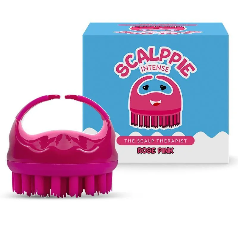 Scalppie Intense Hair Scalp Massager & Shampoo Brush - Rose Pink - Prevents Hairfall & Dandruff