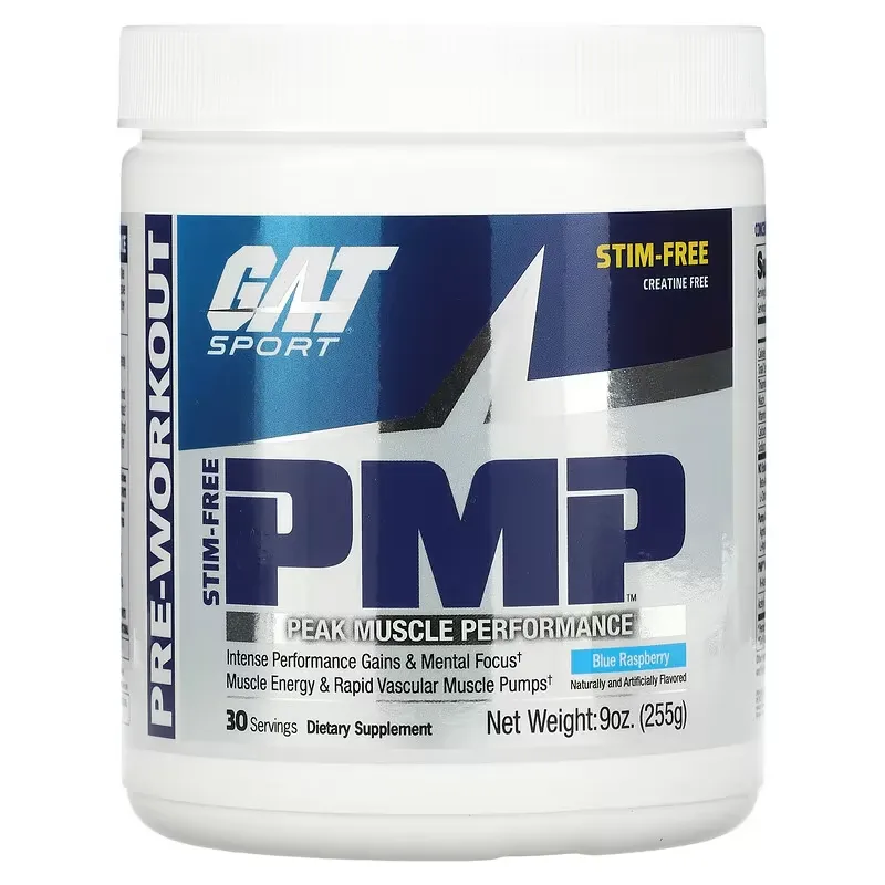 PMP, Pre-Workout, Peak Muscle Performance, Blue Raspberry, 9 oz (255 g)