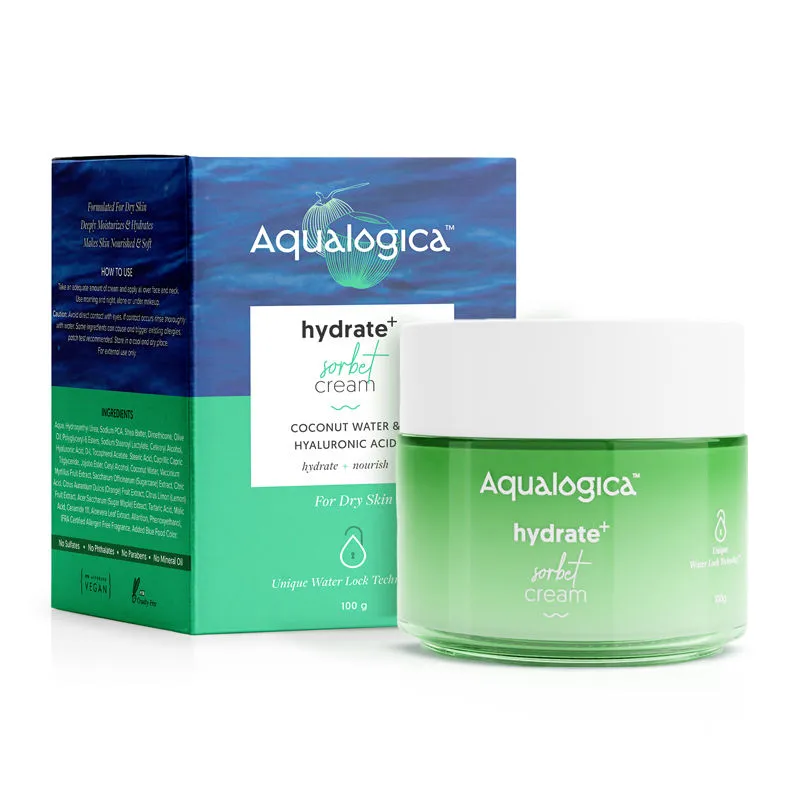 Aqualogica Hydrate+ Sorbet Cream with Coconut Water, Hyaluronic Acid & Shea Butter