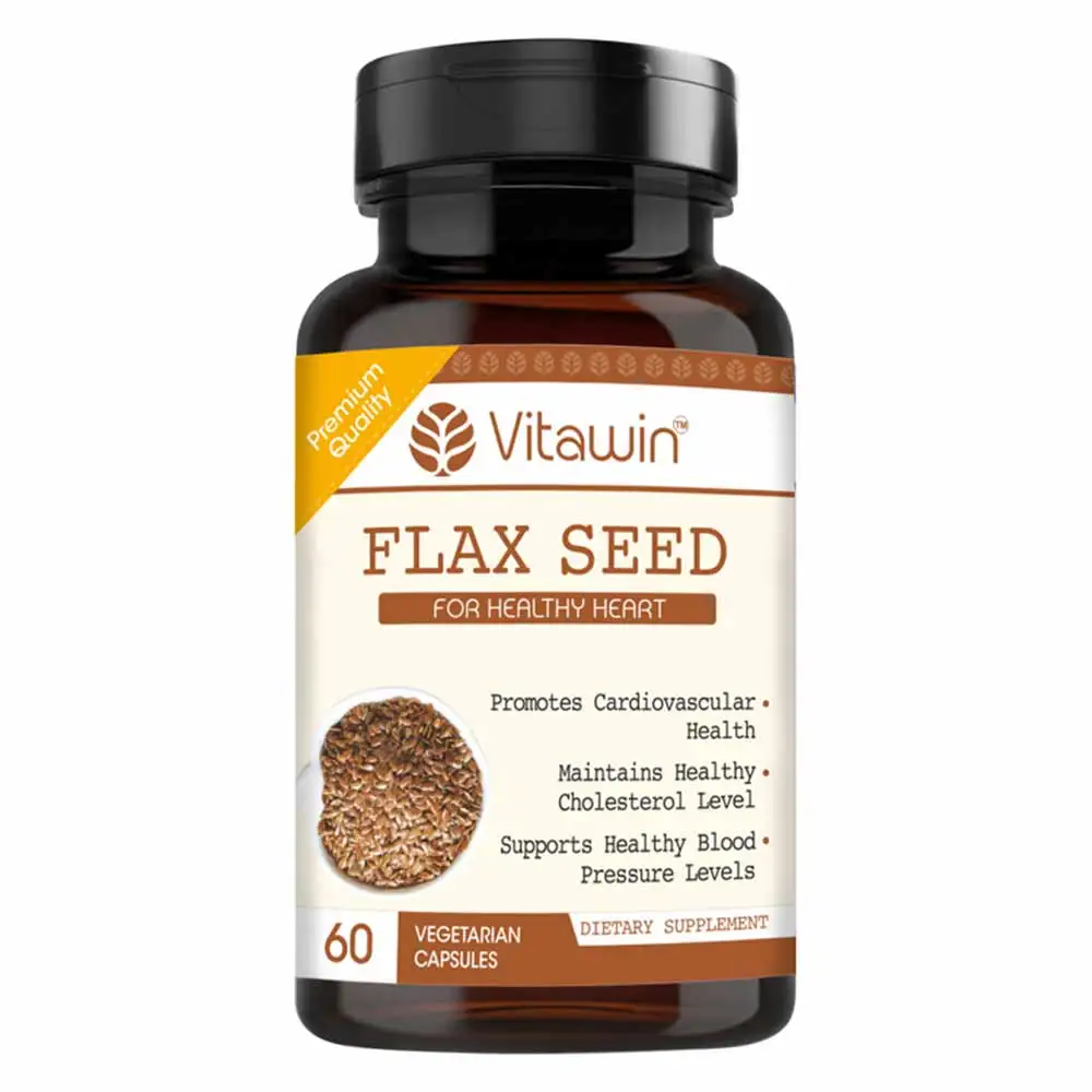 VITAWIN Flax Seed for Healthy Heart (500 mg),  60 capsules