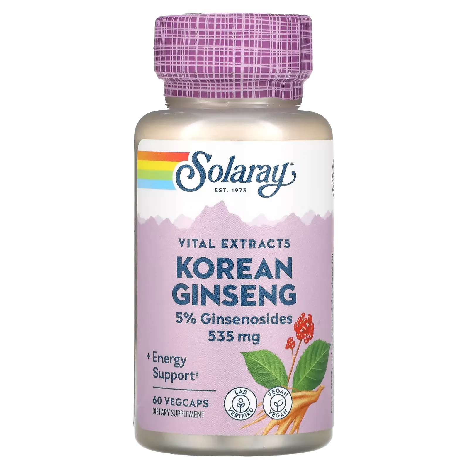 Korean Ginseng Vital Extracts, 535 mg, 60 Vegcaps