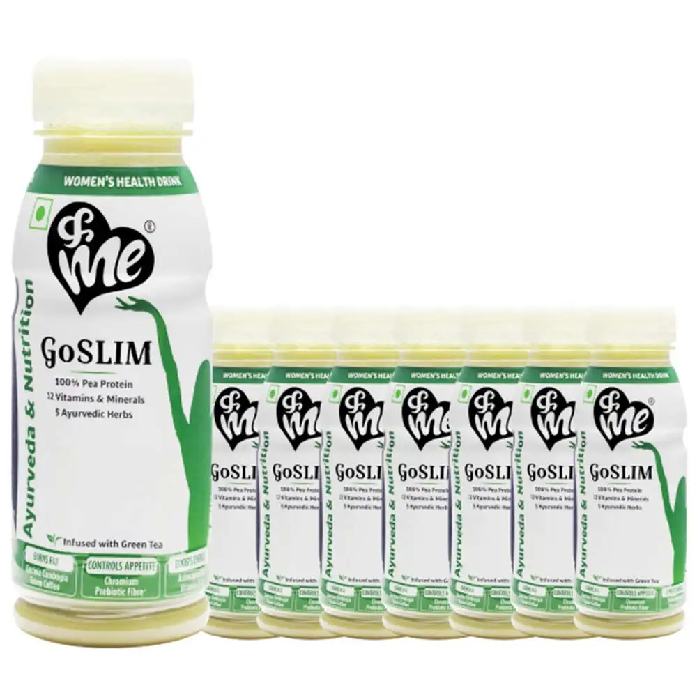 &Me GoSLIM Women's Health Drink,  Infused with Green Tea (Pack of 8)  200 ml