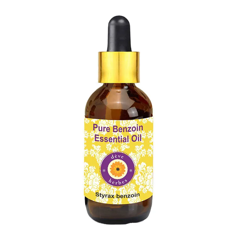 Deve Herbes Pure Benzoin Essential Oil Styrax Benzoin 100% Therapeutic Grade Steam Distilled