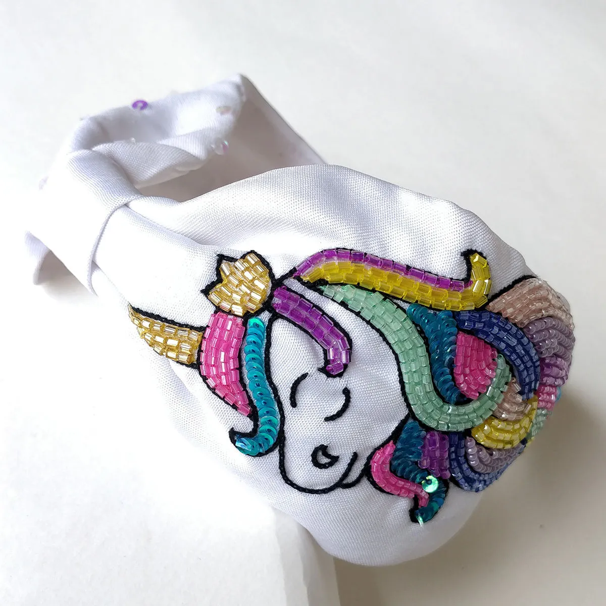 Diya Aswani White Unicorn Hairband