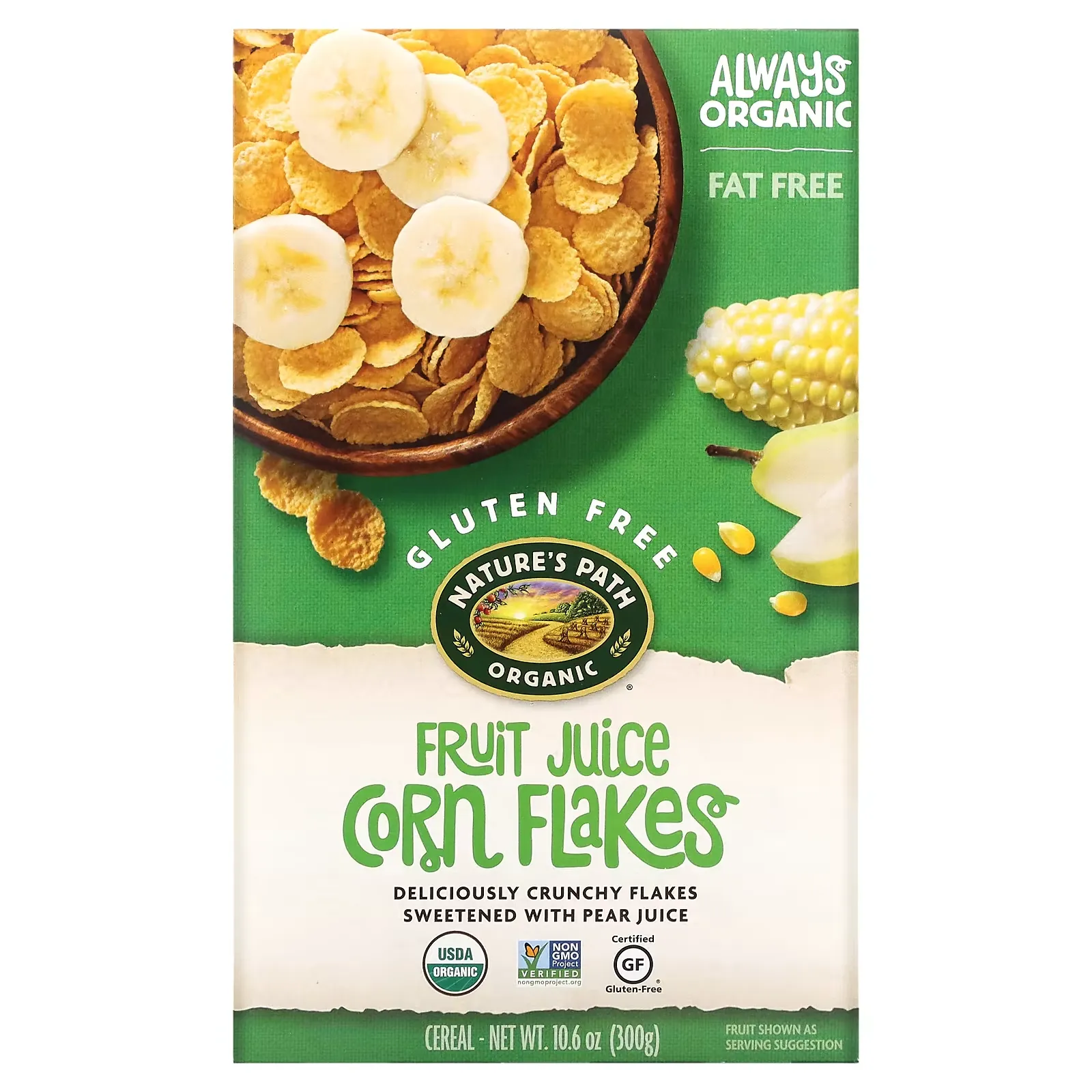 Organic Fruit Juice Corn Flakes, 10.6 oz (300 g)