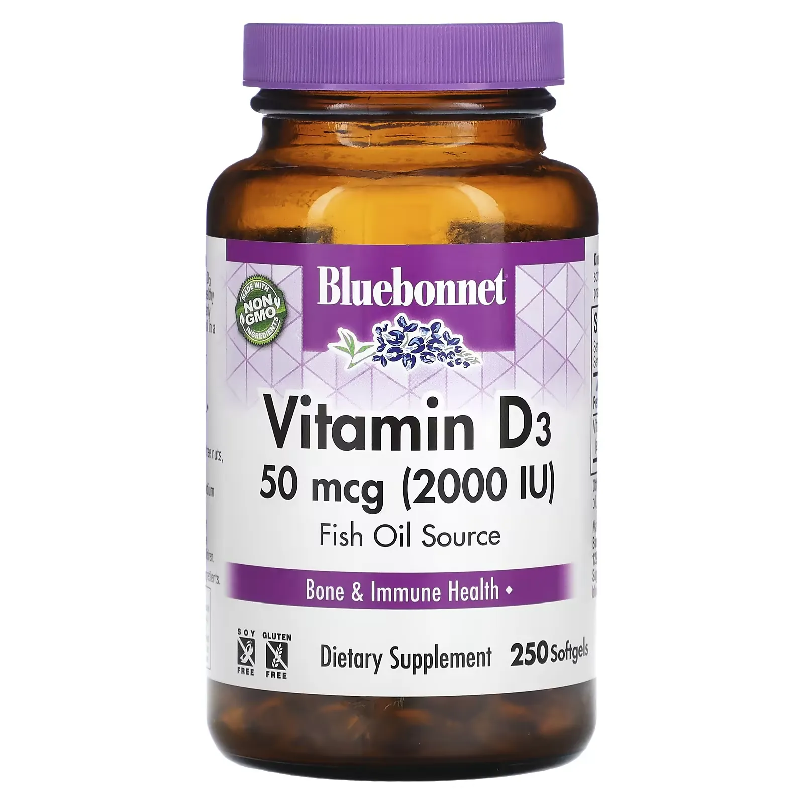 Vitamin D3, 50 mcg, (2,000 IU), 250 Softgels