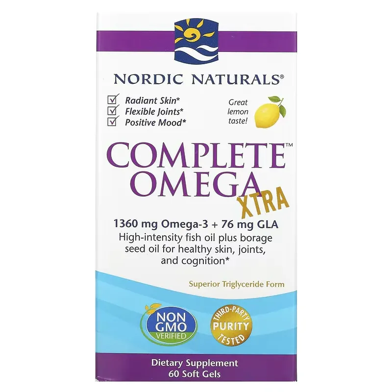 Complete Omega Xtra, Lemon, 680 mg, 60 Soft Gels