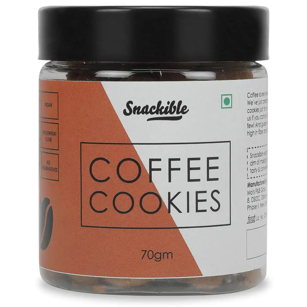 Snackible Coffee Cookies,  Unflavoured  70 g