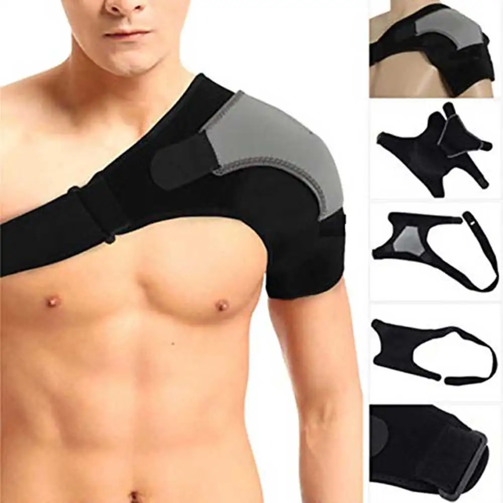 K Kudos Shoulder Support Neoprene Adjustable Stretch Strap Brace Shoulder Pad,  Black  Free Size