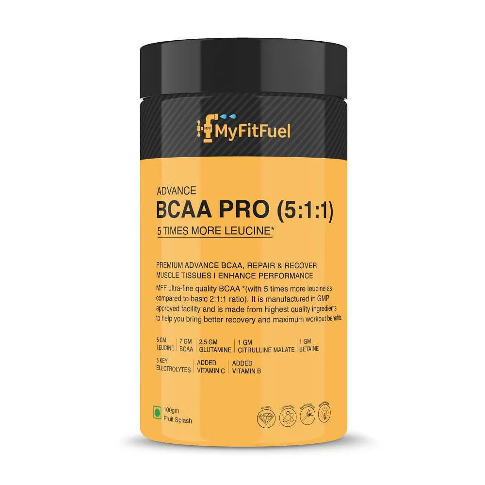 MyFitFuel Advance Bcaa Pro (5:1:1) 5 Times More Leucine Fruit Splash