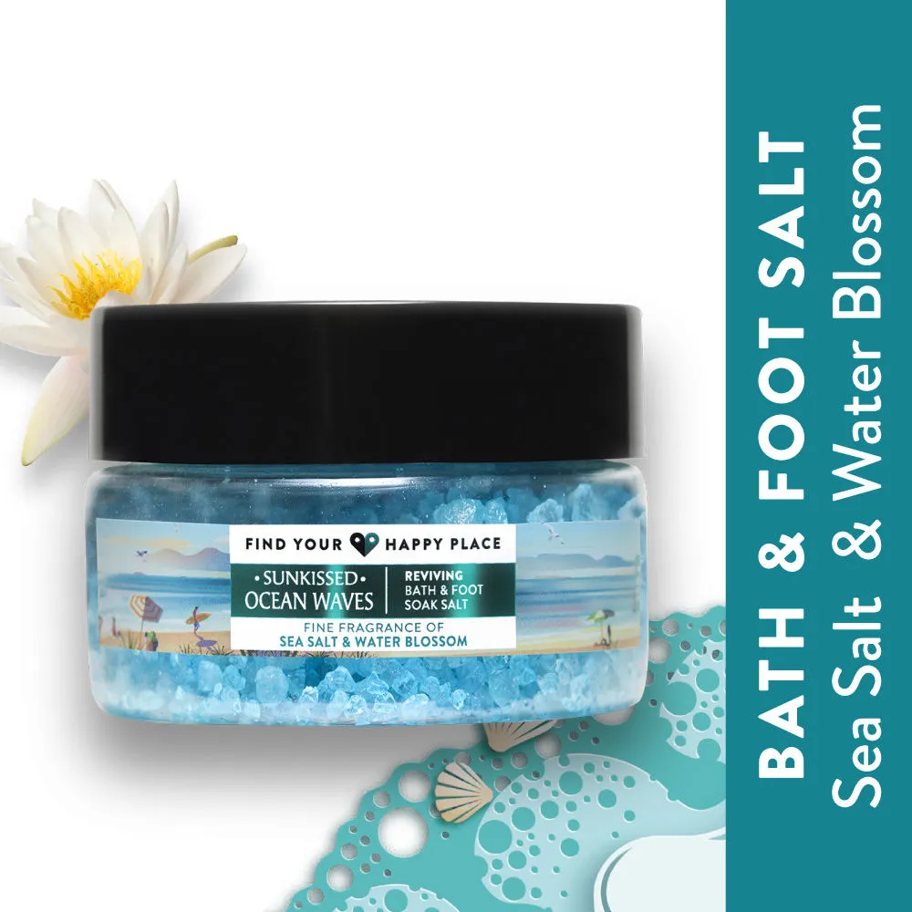 Find Your Happy Place - Sunkissed Ocean Waves Bath & Foot Soak Salt Sea Salt & Water Blossom