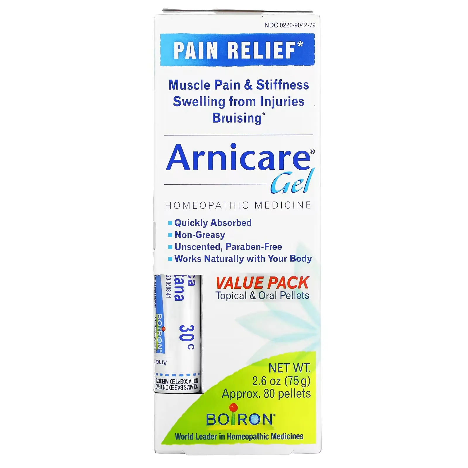 Topical & Oral Pellets Value Pack, Arnica Gel Pain Relief, Approx. 80 Pellets, 2.6 oz (75 g)