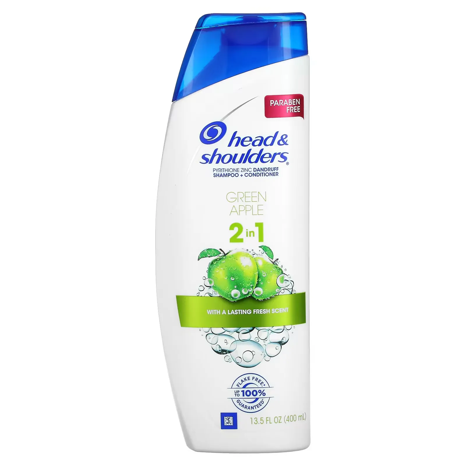 2 in 1 Shampoo + Conditioner, Green Apple, 13.5 oz (400 ml)