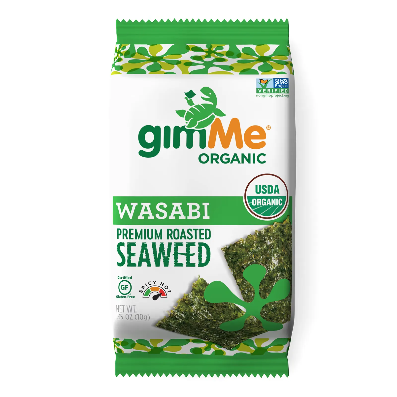 Premium Roasted Seaweed, Wasabi, .35 oz (10 g)