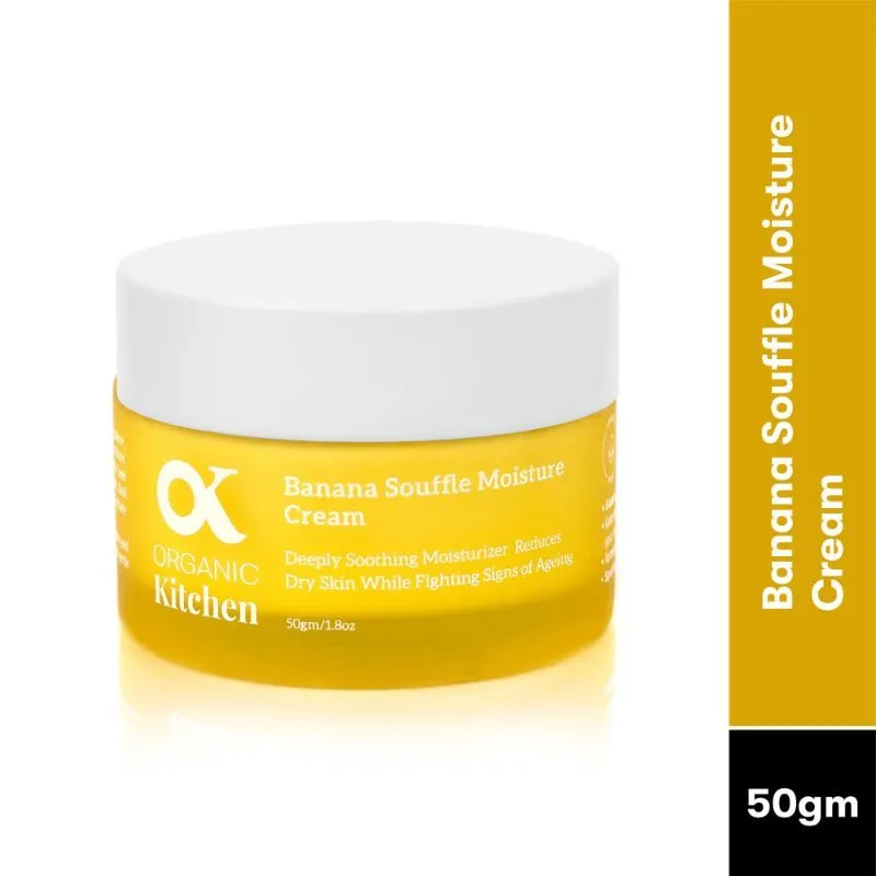 Organic Kitchen Banana Souffle Moisture Face Cream With Coconut Milk & Turmeric For Dry Skin