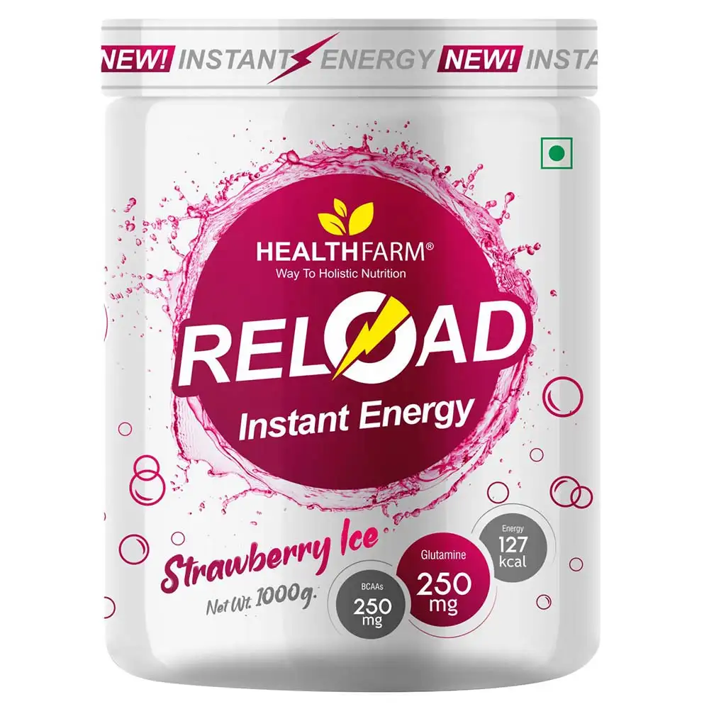 Healthfarm Elite Series Reload Instant Energy,  1 kg  Strawberry