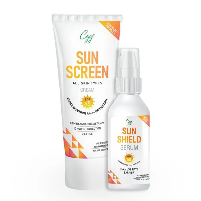 CGG Cosmetics Sunscreen Sun Block Kit With Spf 45, Pa+++ Broad Spectrum, Uva/uvb Block