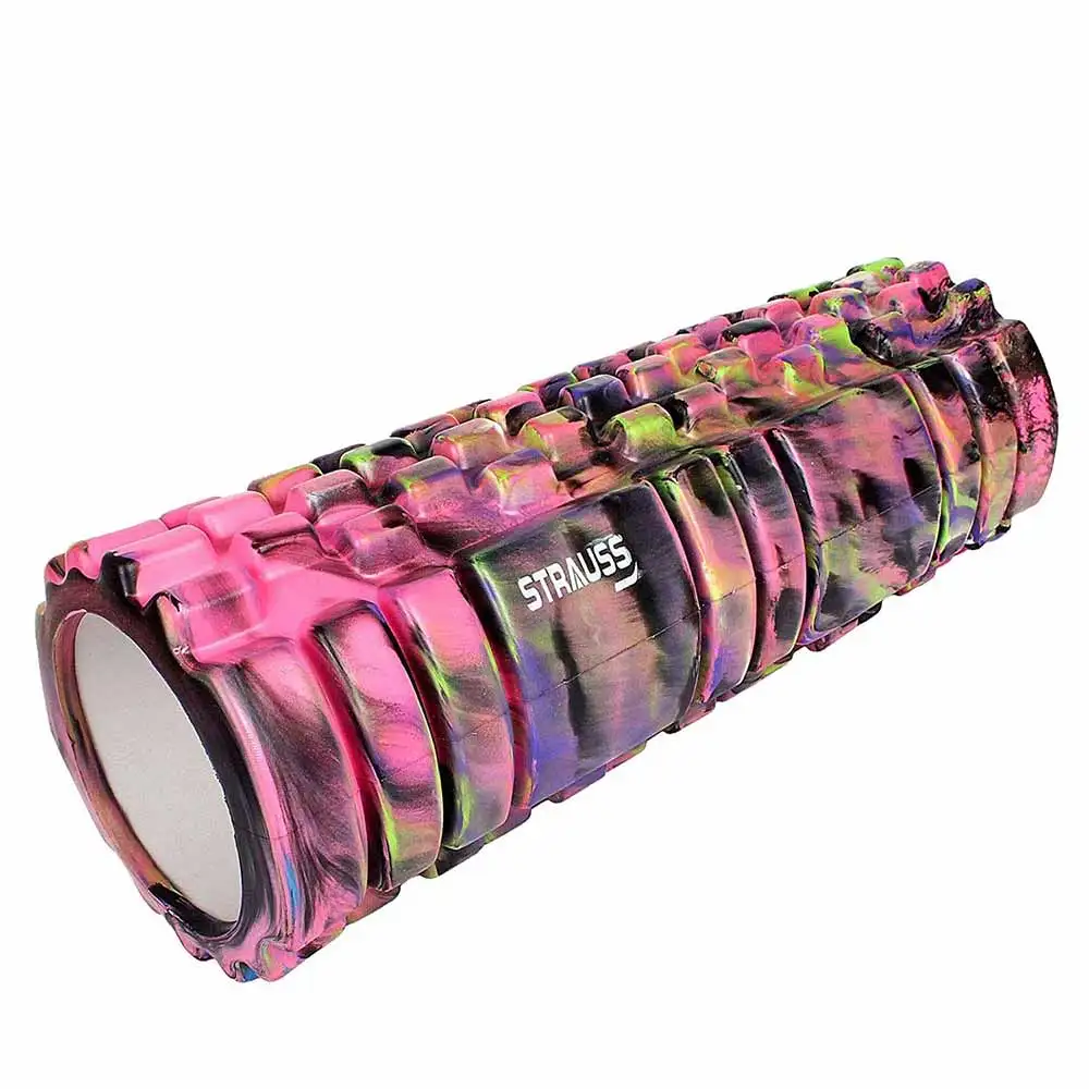 Strauss Deep Tissue Yoga Massage Foam Roller,  Multicolor Pink  45 cm