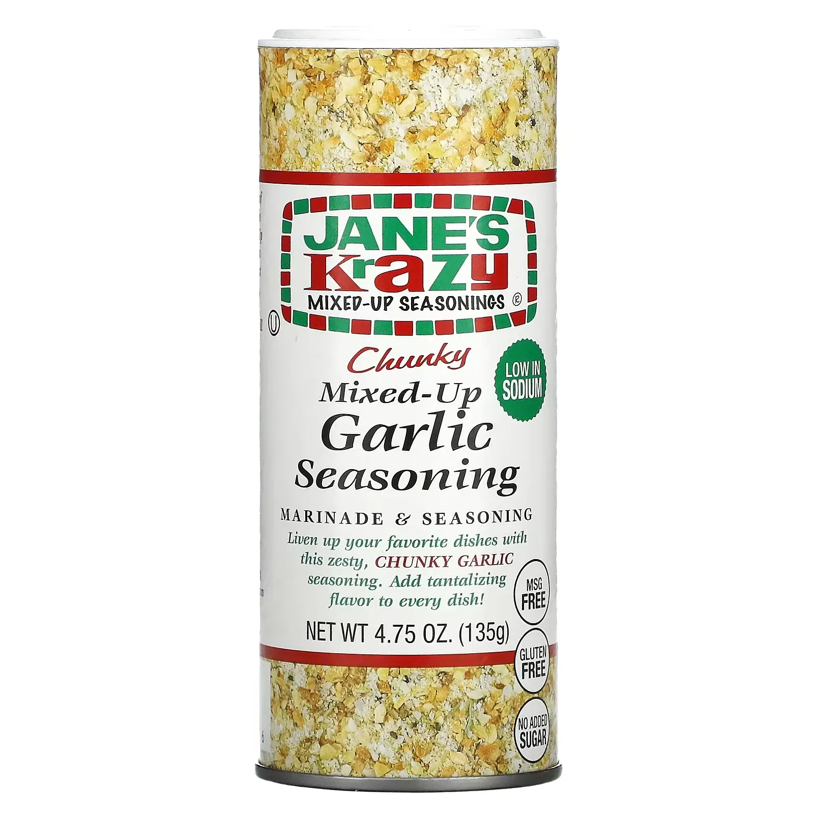 Marinade & Seasoning, Chunky Mixed-Up Garlic Seasoning, 4.75 oz (135 g)