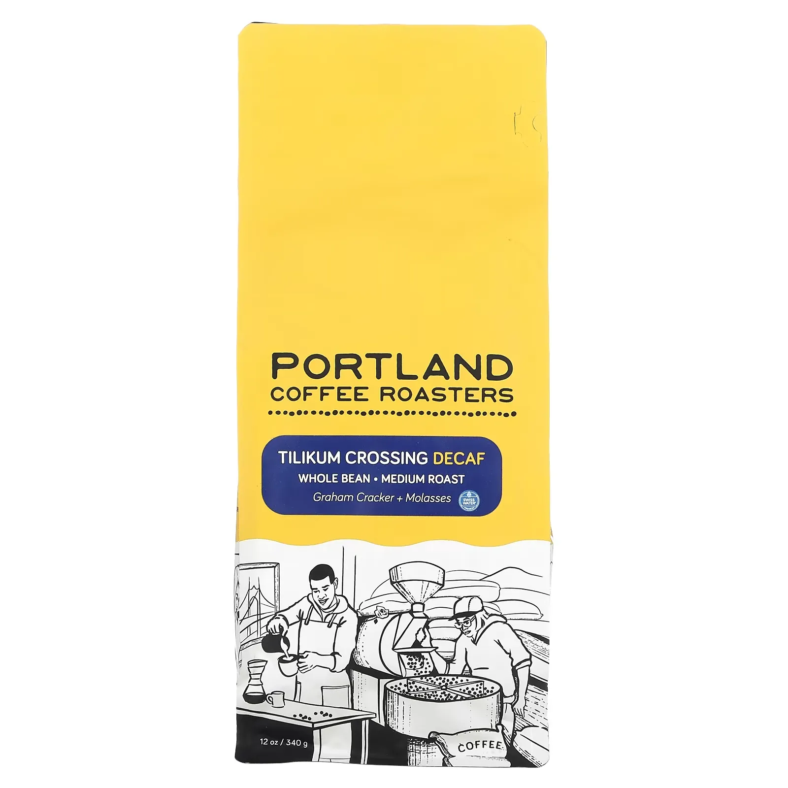 Tilikum Crossing Decaf, Whole Bean, Medium Roast, 12 oz (340 g)