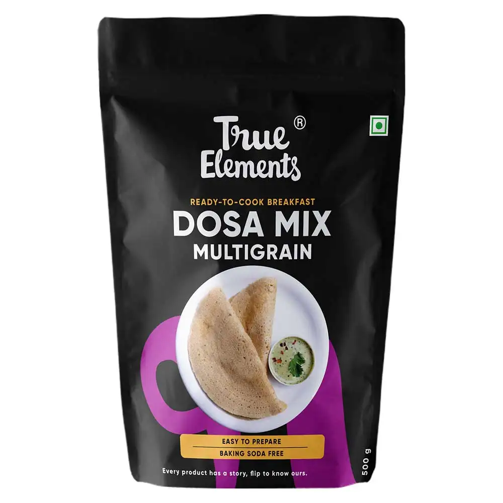 True Elements Ready-To-Cook Multigrain Dosa Mix,  Unflavoured  500 g