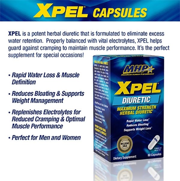 MHP Xpel - Herbal Diuretic - 80 Capsules