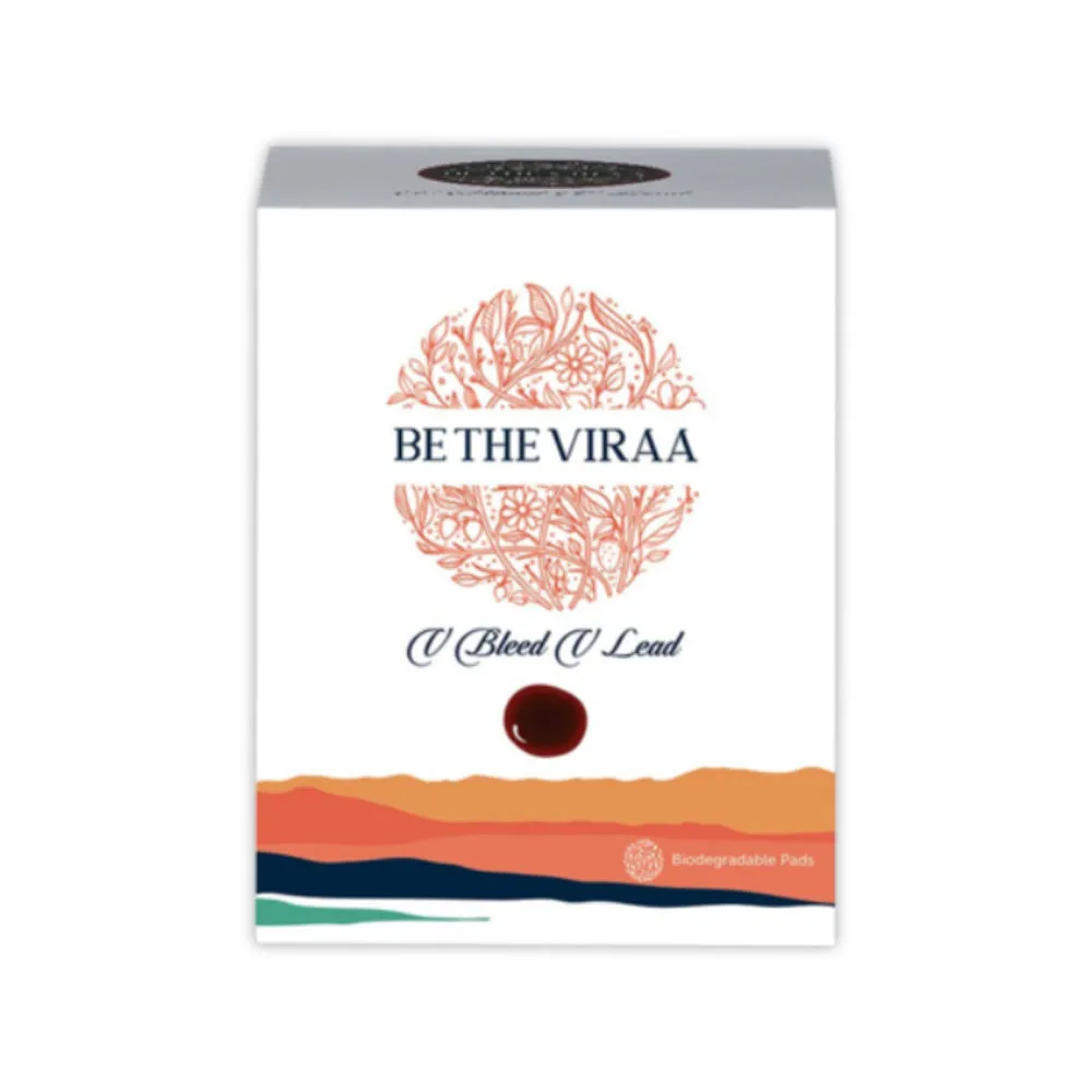 Be The Viraa Organic Cotton Rash Free Biodegradable Sanitary Pads - 12 L (Without Disposable Bags)