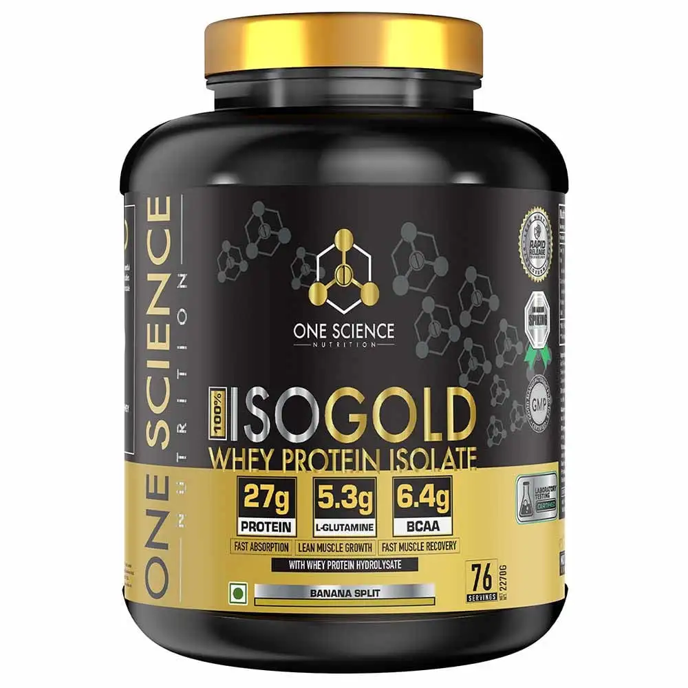 One Science 100% Iso Gold Whey Protein Isolate,  5 lb  Banana Split