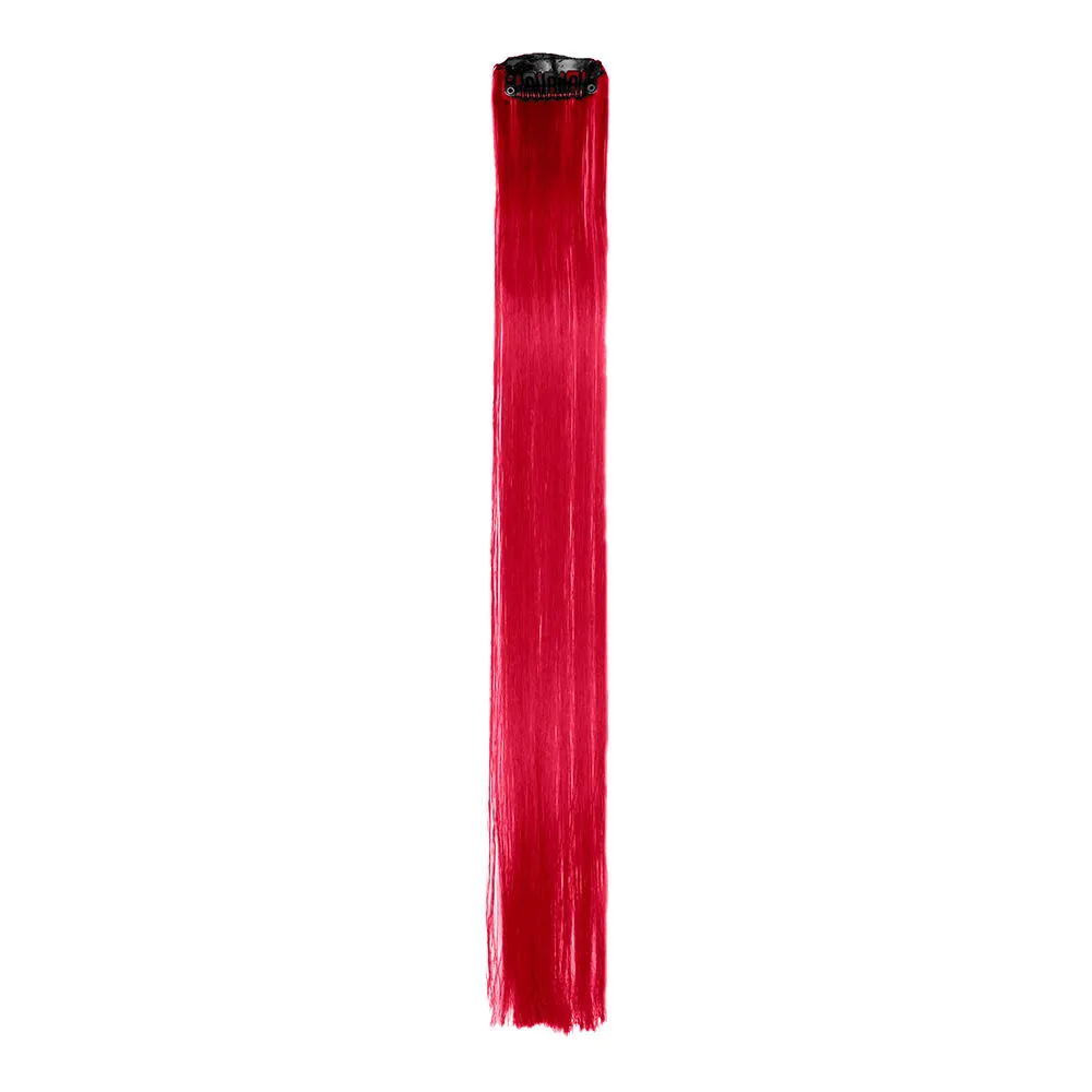 Streak Street Scarlet Red Straight Clip-On Strands