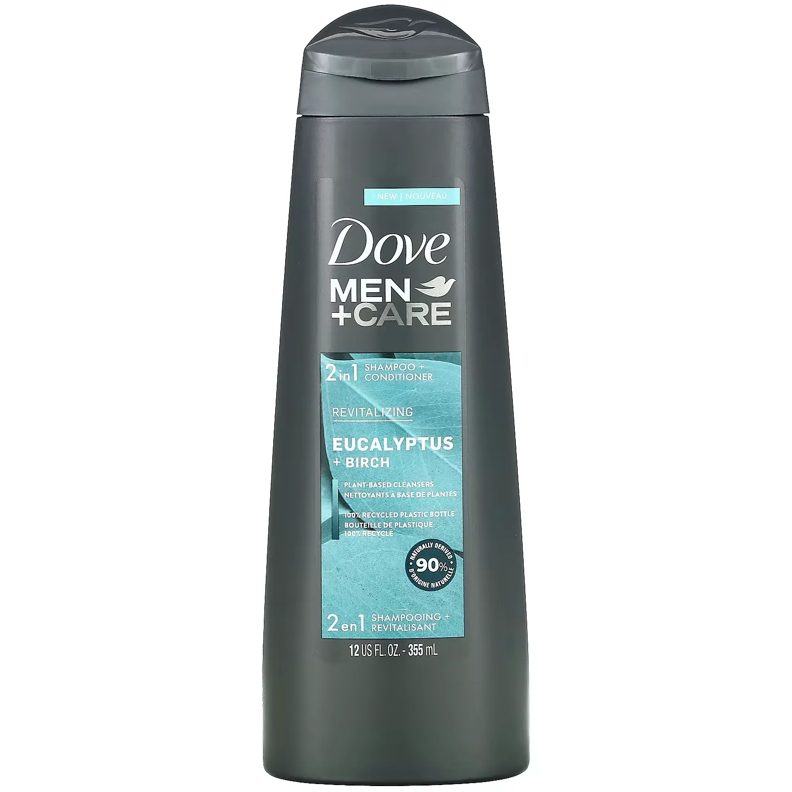 Men+Care, 2-In-1 Shampoo + Conditioner, Revitalizing, Eucalyptus + Birch, 12 fl oz (355 ml)