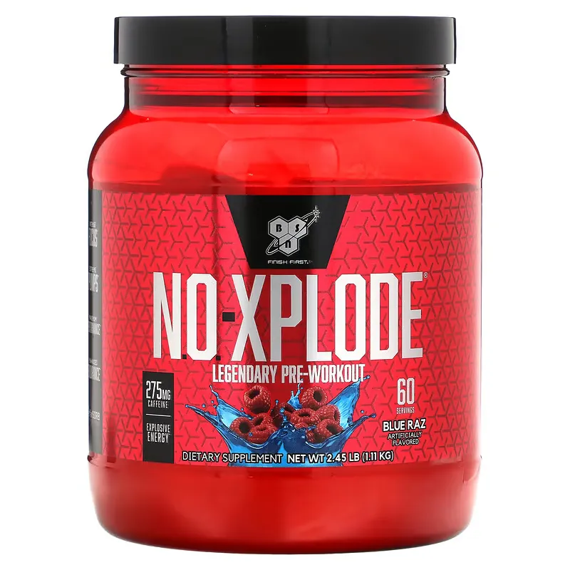 N.O.-Xplode, Legendary Pre-Workout, Blue Raz, 2.45 lb (1.11 kg)