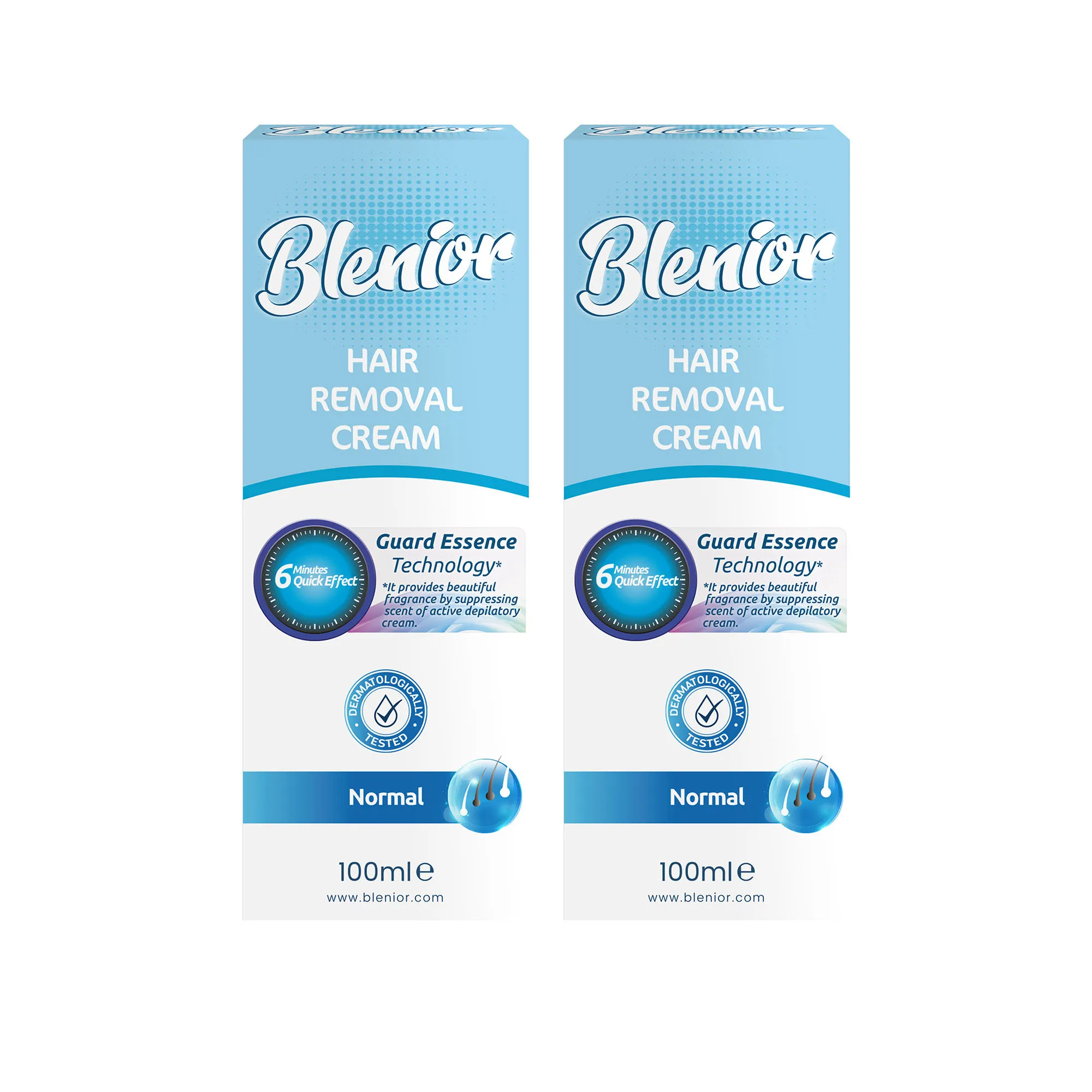 Blenior Hair Removal Cream - Normal Skin (Pack Of 2)