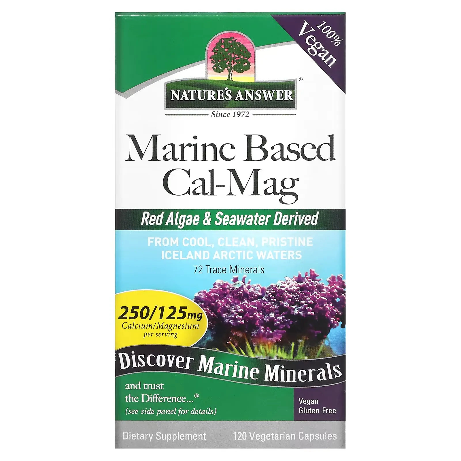 Marine Based Cal-Mag, 120 Vegetarian Capsules